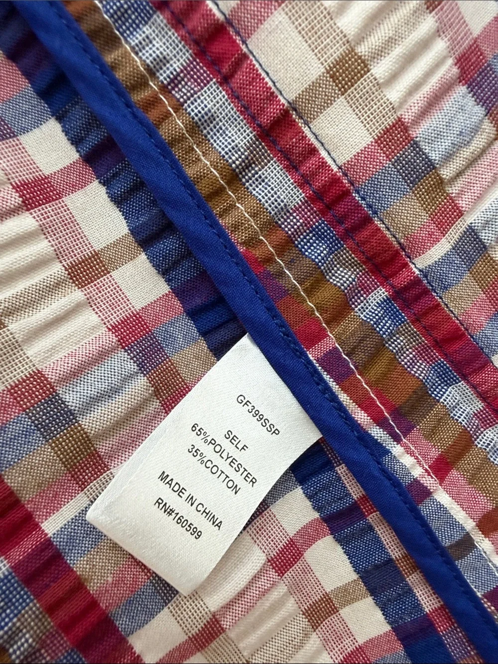 Beautiful Plaid Seersucker Blazer in Red Multi